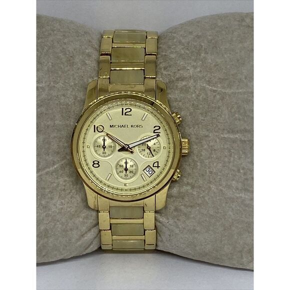 Michael Kors MK5660 Women's Gold Stainless Steel Analog Dial Quartz Watch XX368 - Picture 1 of 12
